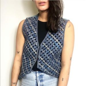 Vintage cotton woven vest